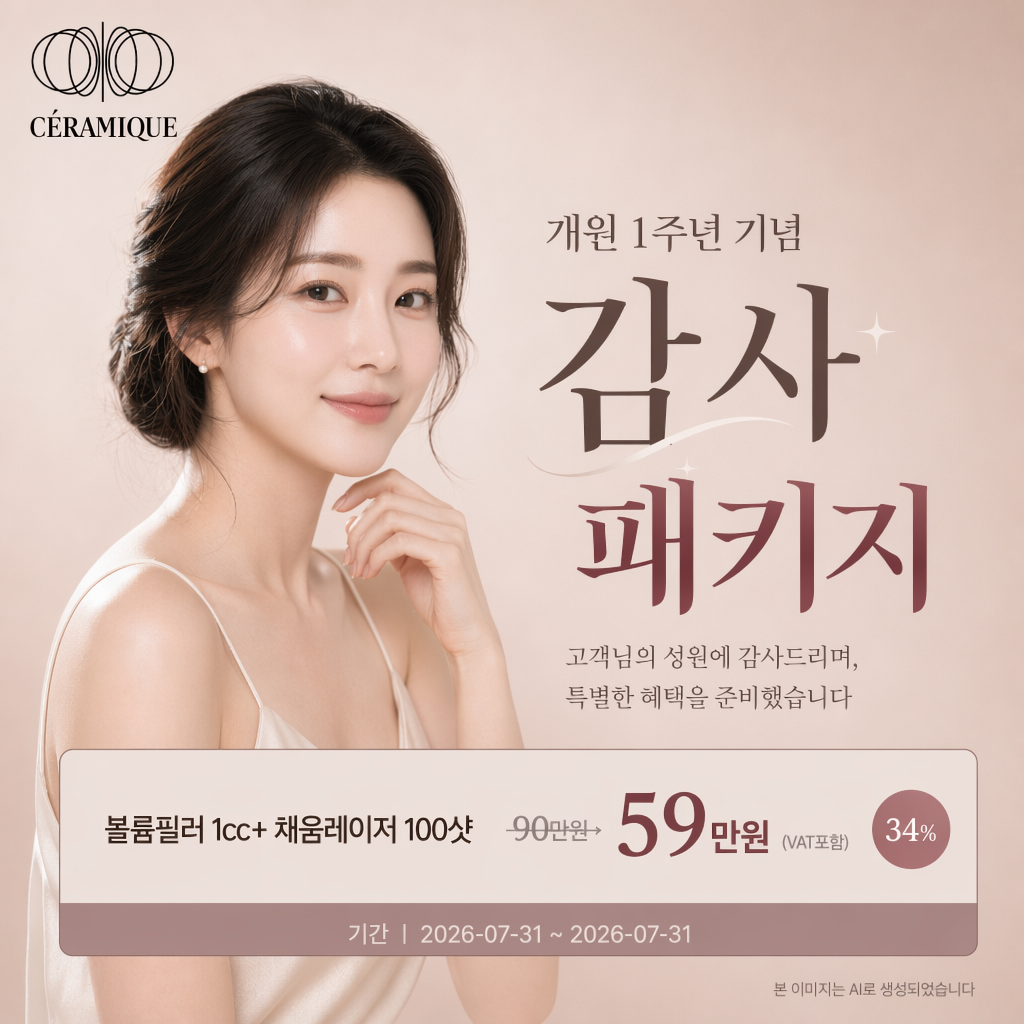 개원 1주년 감사 패키지 배너 시안